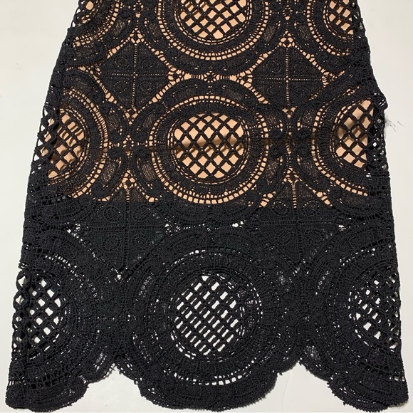 Apeach Black Tan Crochet Pencil Skirt Size Small - Picture 4 of 12